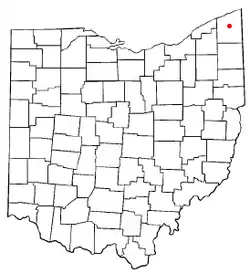 Location of Jefferson, Ohio