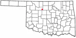 Location of Ames, Oklahoma