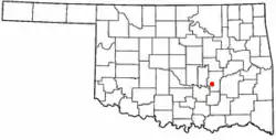 Location of Atwood, Oklahoma