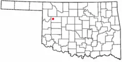 Location of Camargo, Oklahoma