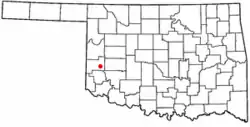 Location within Oklahoma