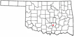 Location of Fitzhugh, Oklahoma