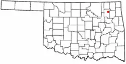 Location of Foyil, Oklahoma