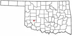 Location of Gotebo, Oklahoma