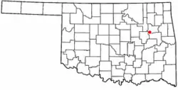 Location of Haskell, Oklahoma