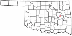 Location of Hitchita, Oklahoma