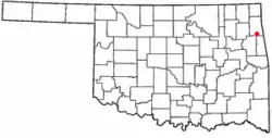 Location of Kansas, Oklahoma