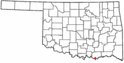 Location of kemp, Oklahoma