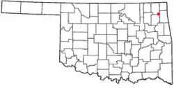 Location of Ketchum, Oklahoma