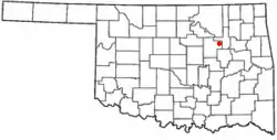 Location of Sapulpa, Oklahoma