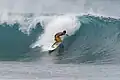 A surfer in Oahu.