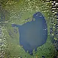 Lake Okeechobee seen from space in 1988.