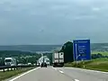 An older German Autobahn without an emergency lane