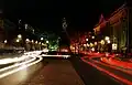 At night