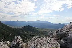 View of Supramonte mountain range located in the province.
