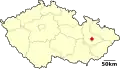 The red star is where Olomouc is in the Czech Republic