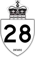 Highway 28 marker