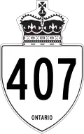 Highway 407 marker