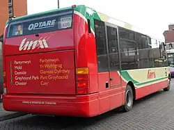 Rear of a Townlynx Solo (M880) in Chester in April 2009