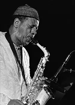 Ornette Coleman plays his alto saxophone at The Hague, 1994