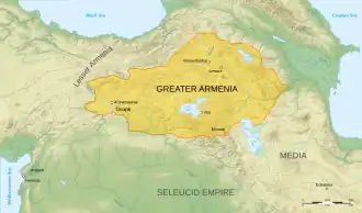Orontid Armenia in 250 BC.