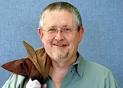 Card at a science fiction and fantasy symposium at Brigham Young University in 2008.