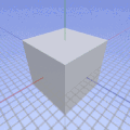 A cube is seen from various angles. This can be useful in study of objects.
