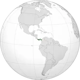 Location of Panama