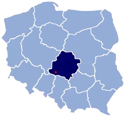 Location of Wieluń
