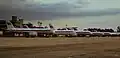 Planes parked in Pyongyang International Airport