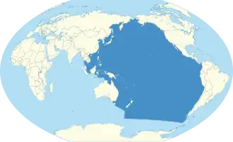 Map of the Pacific Ocean