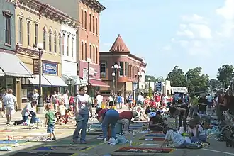 Street painting in Morrison