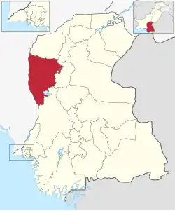 Dadu is in the west of Sindh