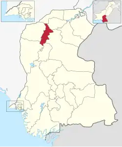 Larkana is in the northwest of Sindh