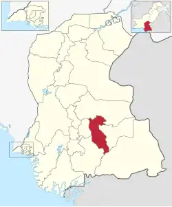 Location of Mirpurkhas in Sindh province