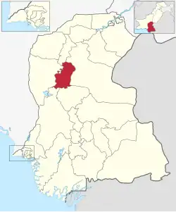 Map of Pakistan showing Naushahro Feroze District