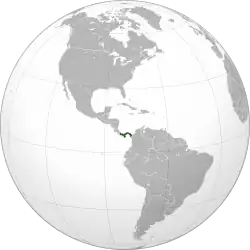 Panama (orthographic projection)