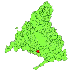Location of Parla within the Community of Madrid