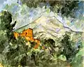 Paul Cezanne, Mont Sainte Victoire (1905). Cezanne painted this mountain many times from many angles and in different light.