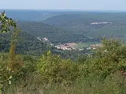 The town of Penne from the Grésigne forest