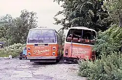 Plaxton Plaxton Panorama Elite rear, Mark 1/2 (left); Mark 3 (right)]]