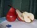 Pear cut open
