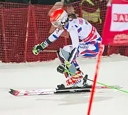 Petra Vlhová in Hammarbybacken World Cup 2018