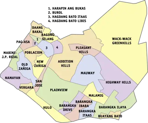 Barangay map of Mandaluyong
