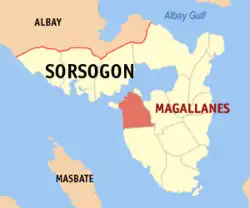 Location of Magallanes, Sorosogon