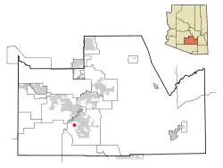 Location in Pinal County and Arizona