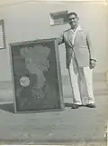 Benjamín Duarte Jiménez (d. 1974) with a hand on art