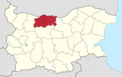 Location of Pleven Province in Bulgaria
