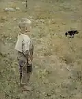 Poika ja varis (A boy and a crow) 1884.