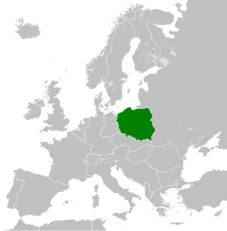 Map of Poland post World War II